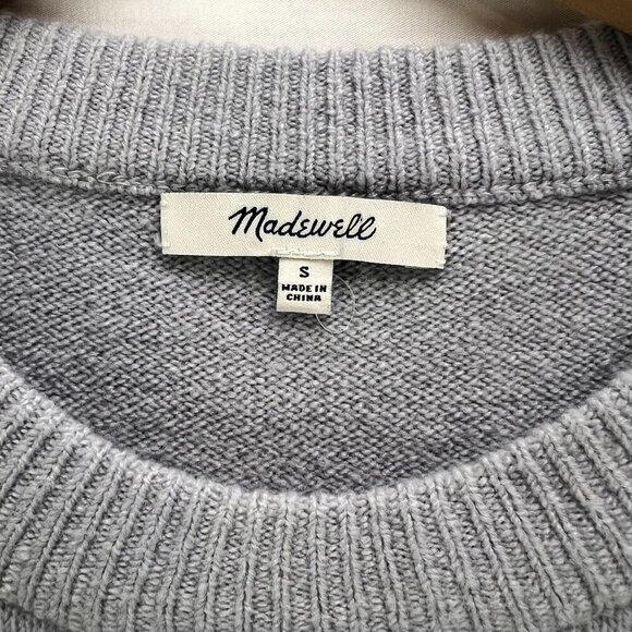 Madewell Womens Brockton Bobble Sweater Gray  Merino Wool Blend Size S - Picture 3 of 4